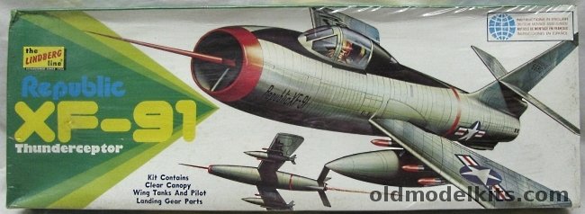 Lindberg 1/48 Republic XF-91 Thunderceptor, 5308 plastic model kit